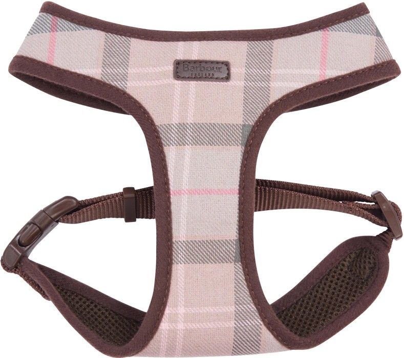 Tar Dog Harness Taupe/Pink Tartan