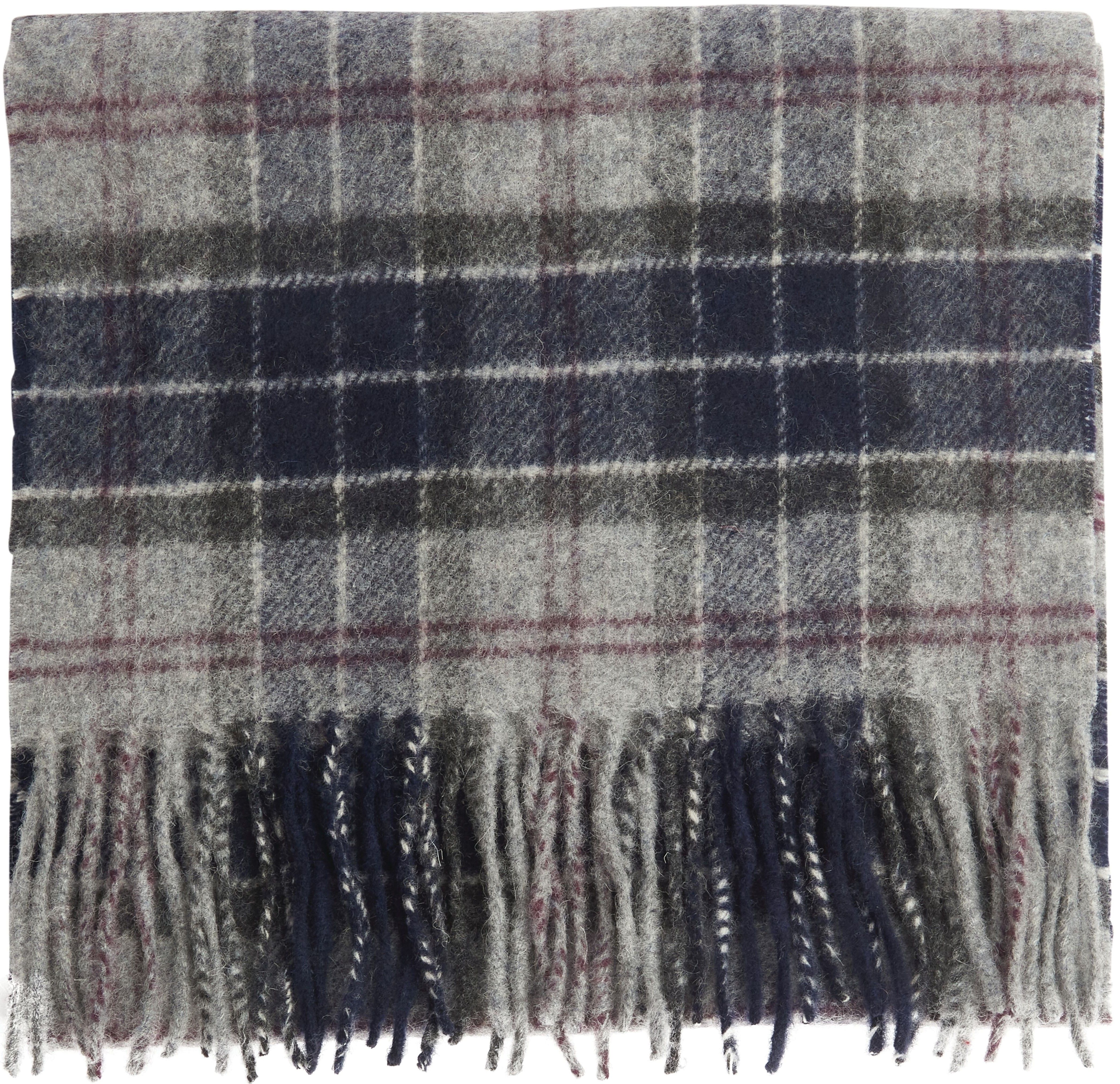 Tartan Lambswool Scarf Black/Tartan