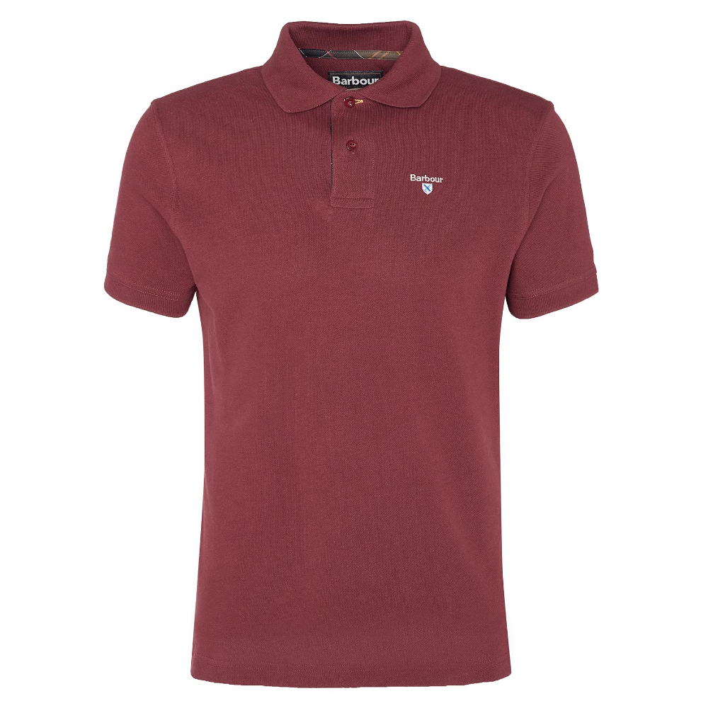 Tartan Pique Polo Shirt Ruby