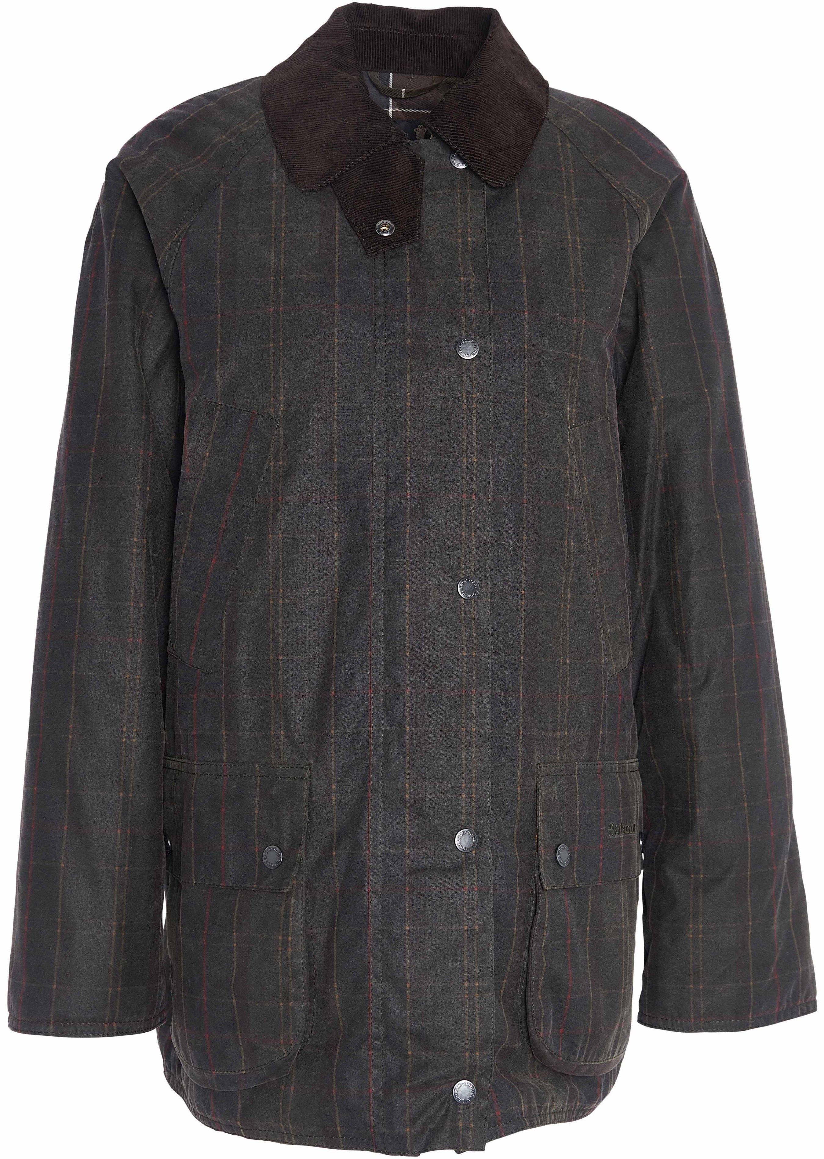 W's Ashby Tartan Wax Jacket Olive