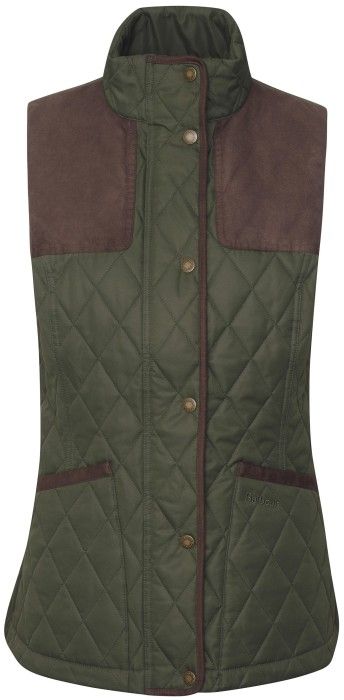 W's Keeper Wear Quilted Gilet Olive/Ancient Tartan