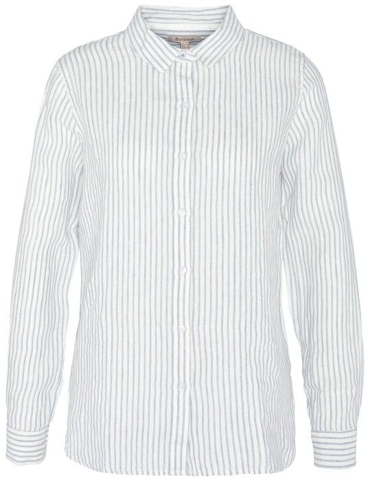 W's Marine Linen Shirt Chambray Stripe