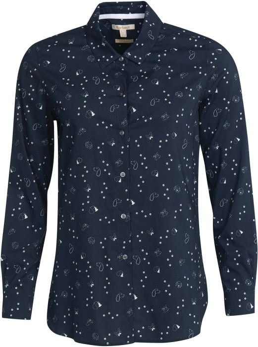 W's Safari Shirt Navy Country Print
