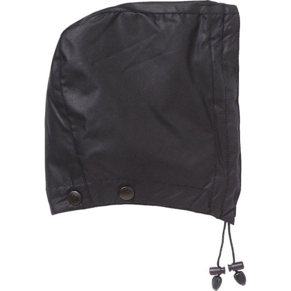 Waxed Cotton Hood Black