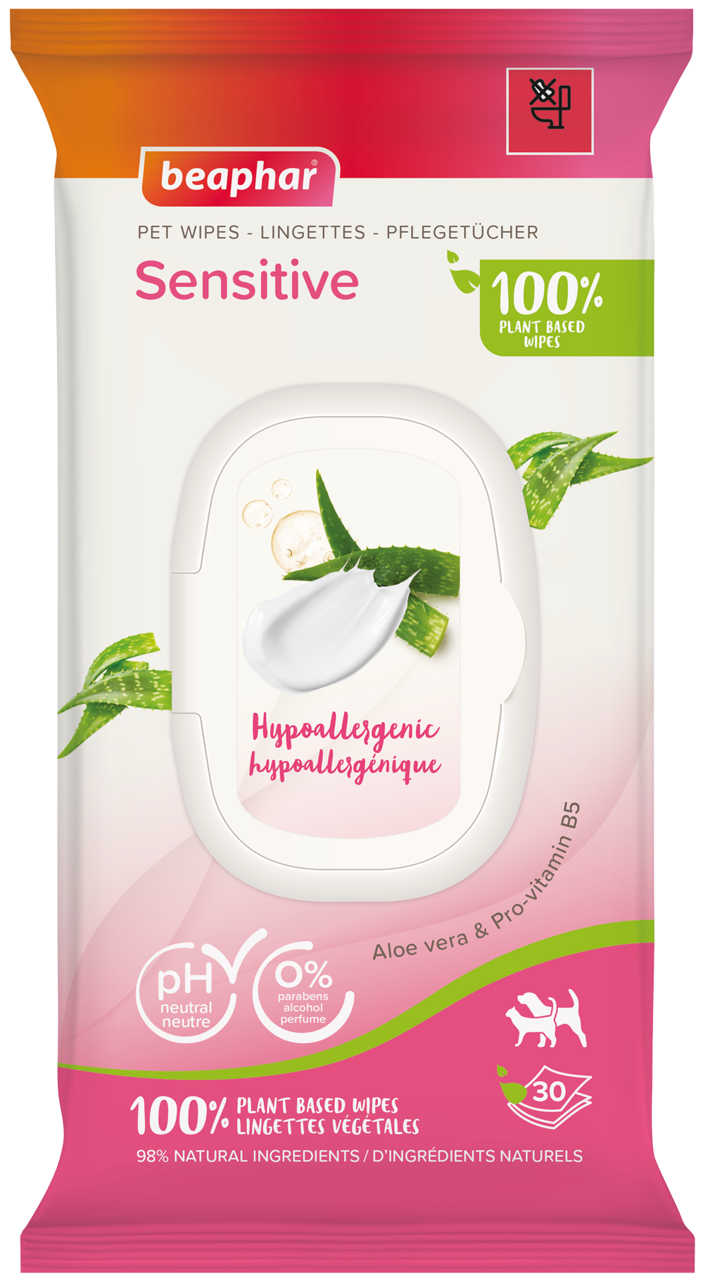 BIO Pet Wipes Sensitive 30 pack
