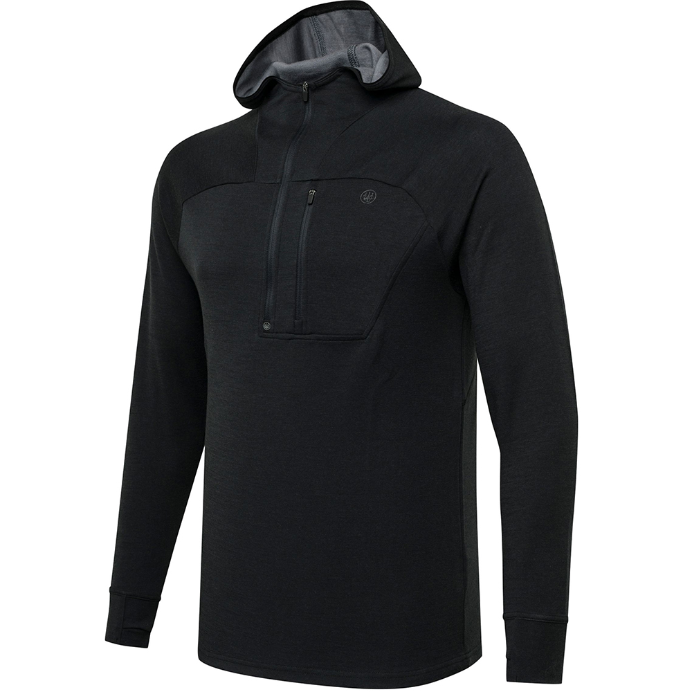 Apollo Merino Hoodie Black