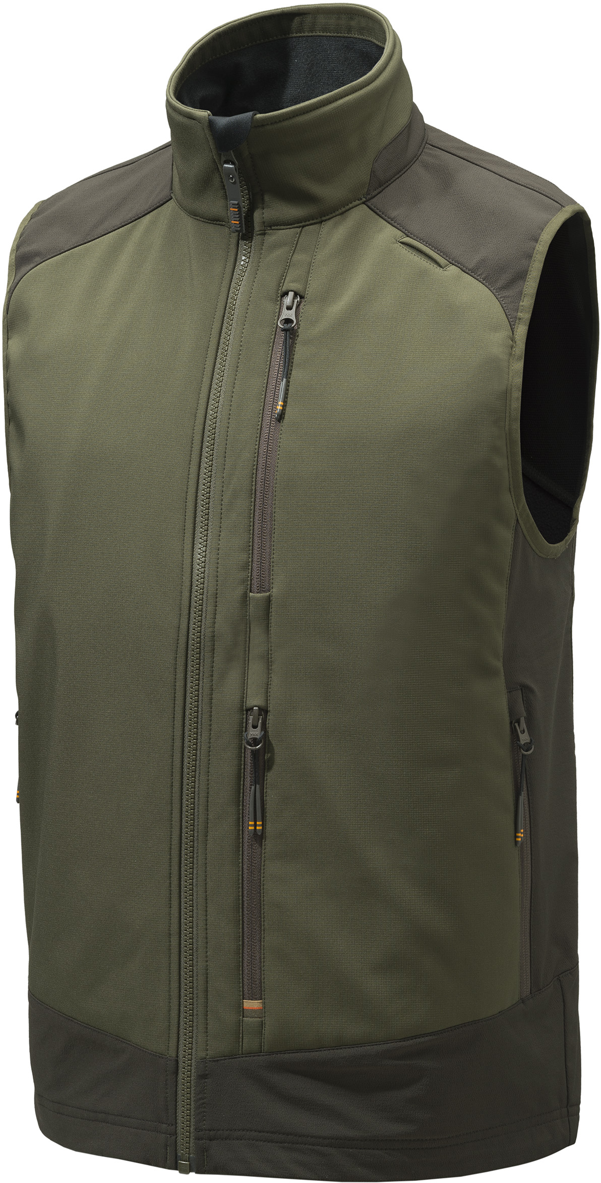 M's Butte Softshell Vest Moss & Brown Bark