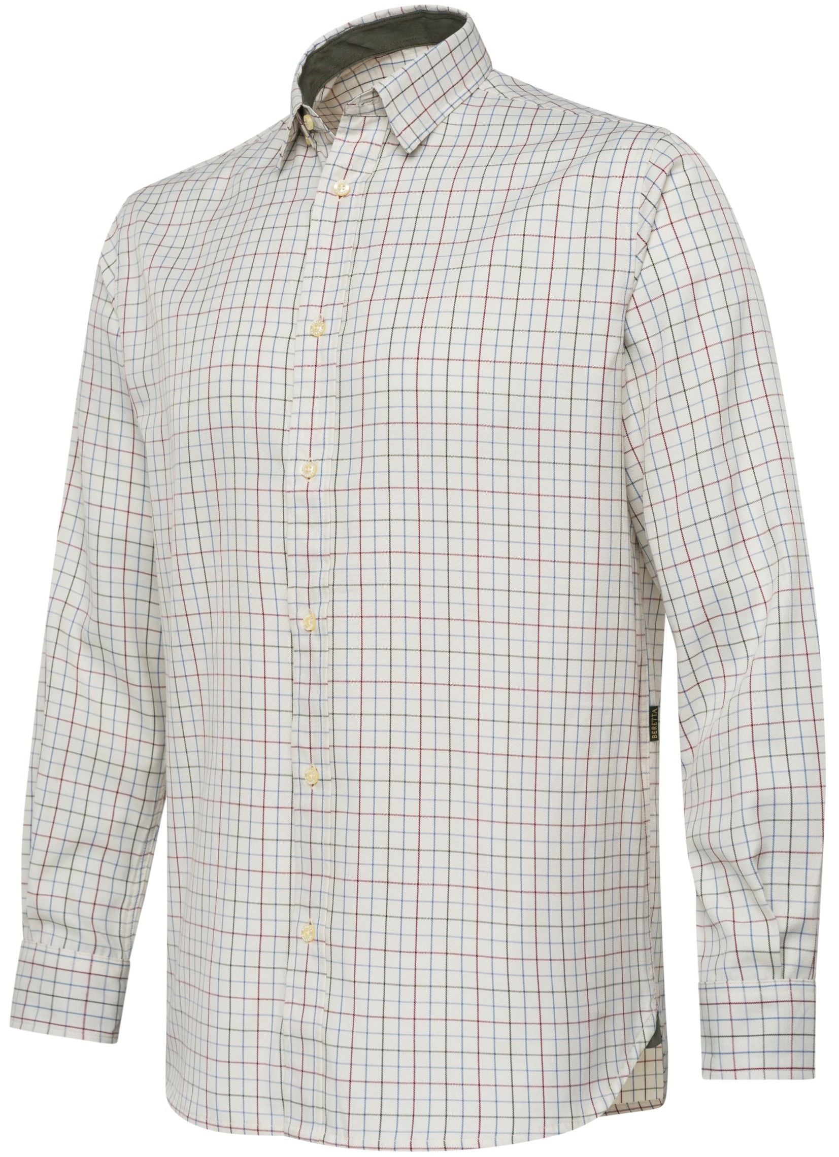 M's Charlow LS Shirt White & Green Check