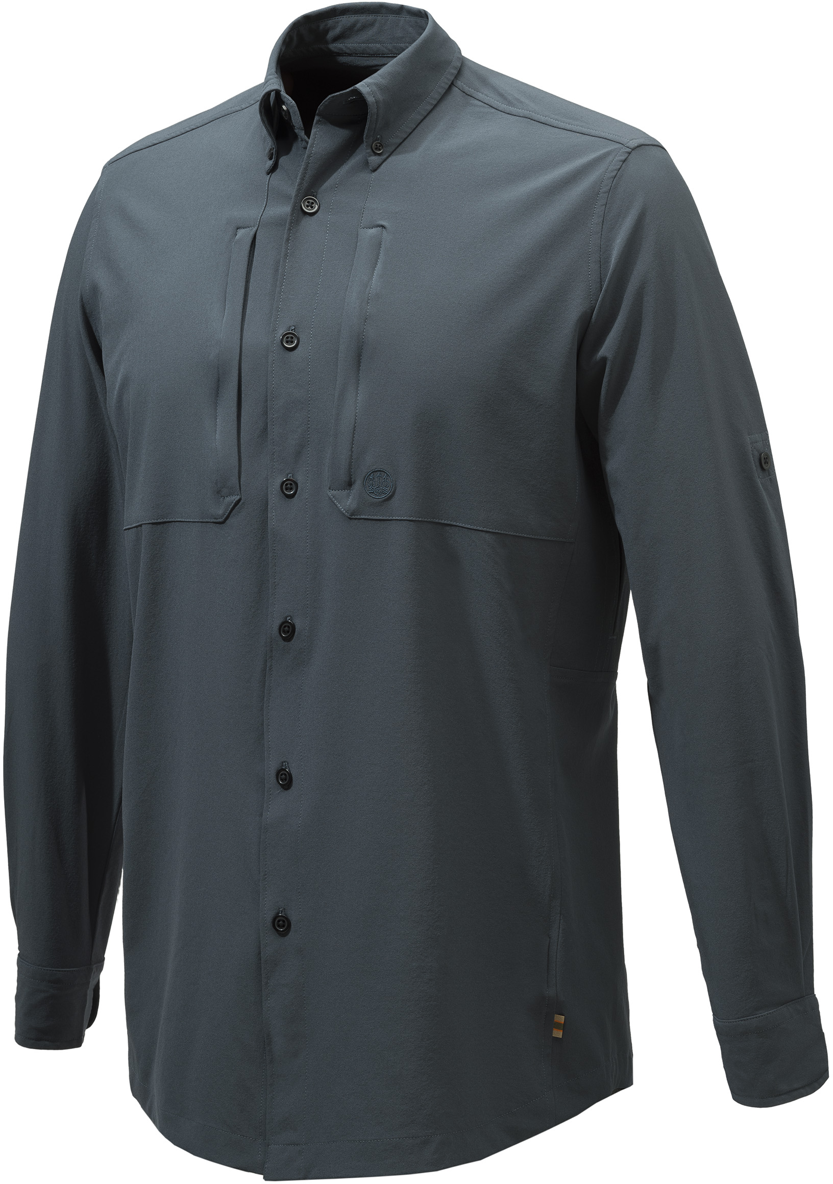 M's Plain weight Shirt Ebony