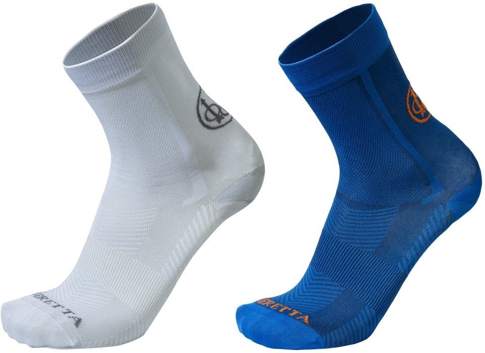M's Short Shooting Socks White & Blue