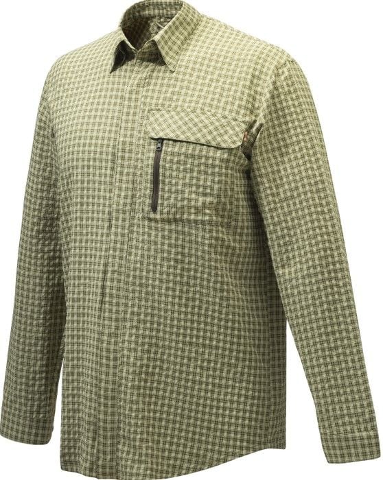 M's weight Shirt Green Check