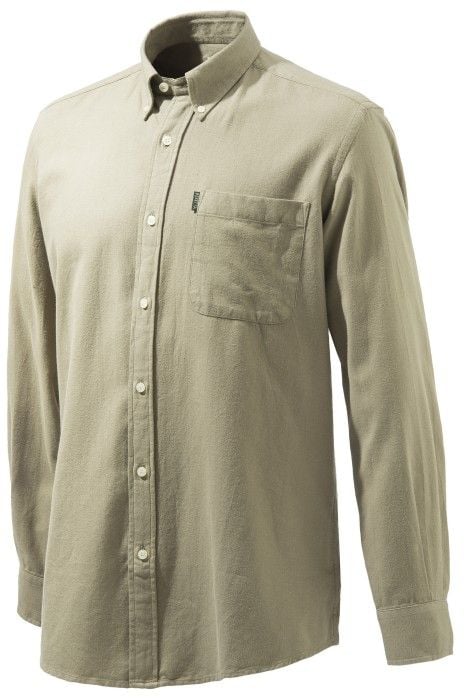 M's Winter Button Down Shirt Beige