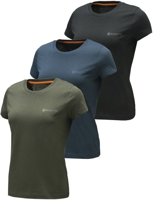 Set of 3 W's T-shirt Moss & BluEclipse & Black