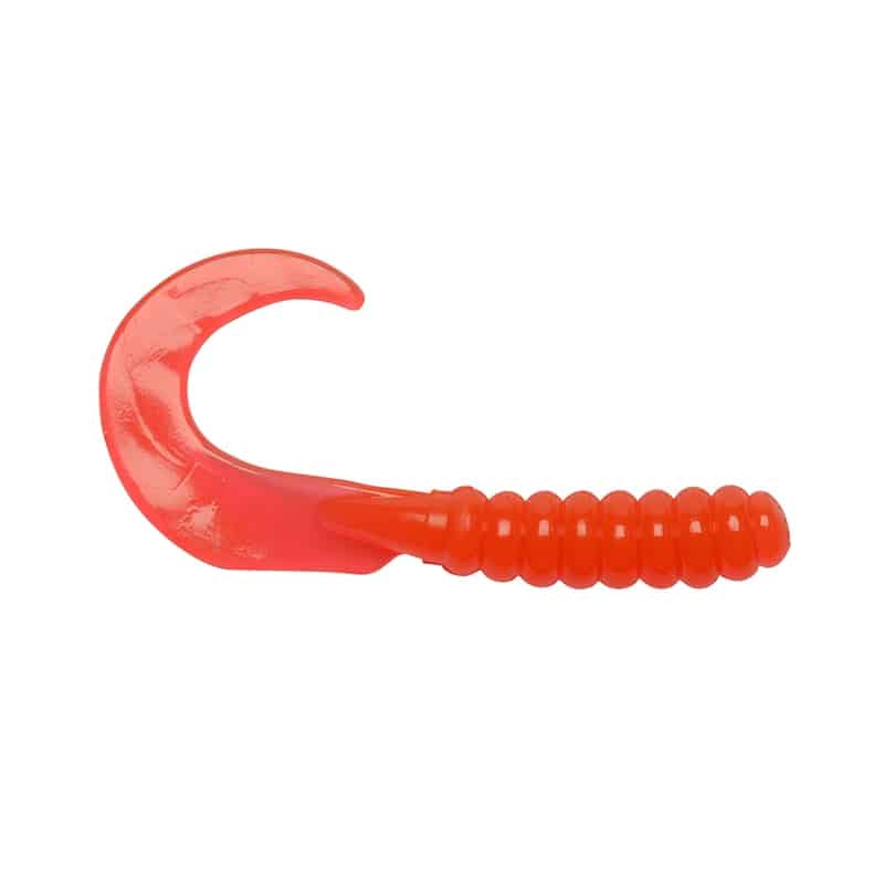 Big Bite Baits Curl Tail Grub Orange 7cm 10-pack