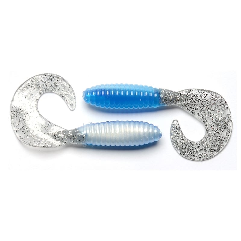 Big Bite Baits Fat Grub Blue-n-Silver 8 cm 10-pack