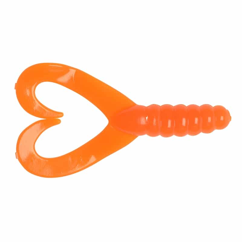 Big Bite Baits Twin Tail Grub Orange/Yellow 7cm 10-pack