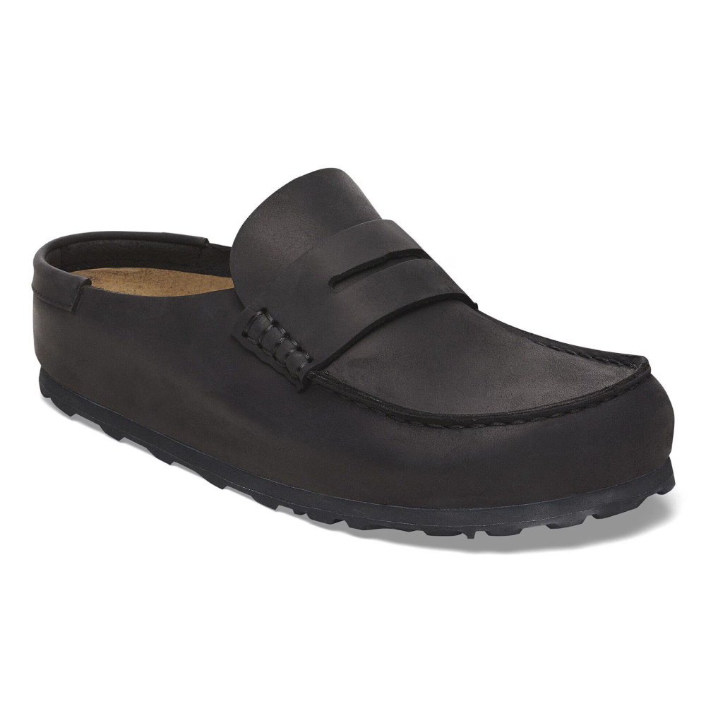 Naples Wrapped Natural Leather Oiled Narrow Black