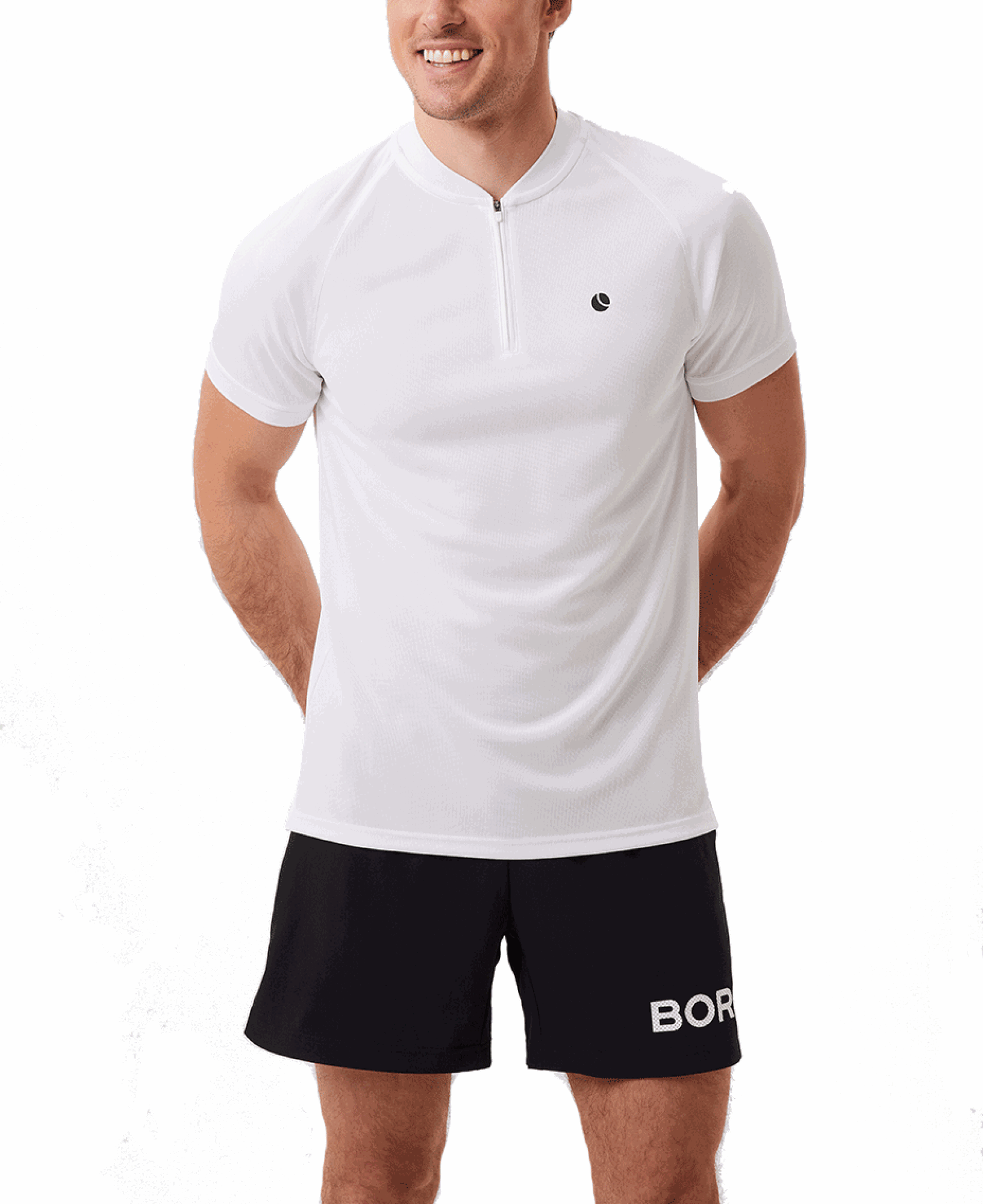 Ace Performance Zip Polo Brilliant White