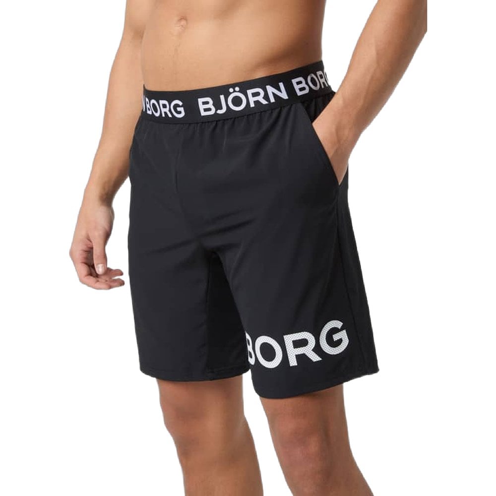 Borg 9" Shorts Black White Logo