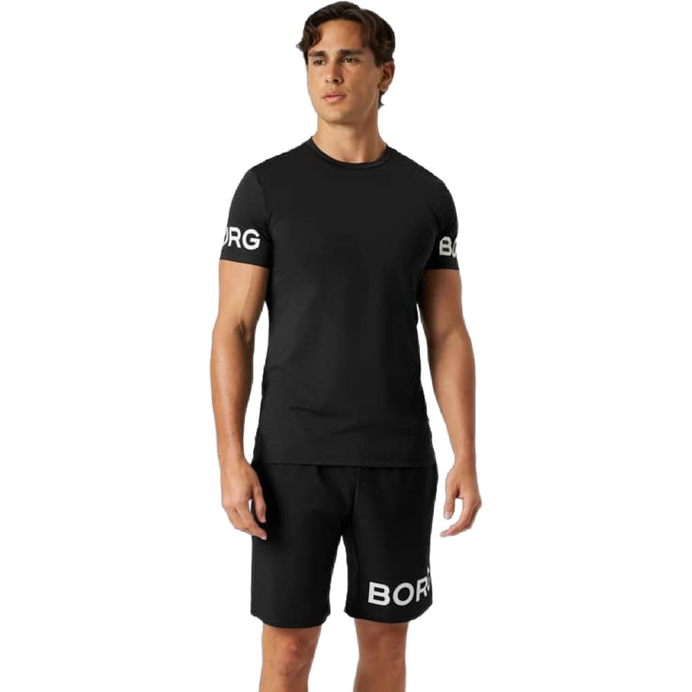 Borg T-Shirt Black White Logo