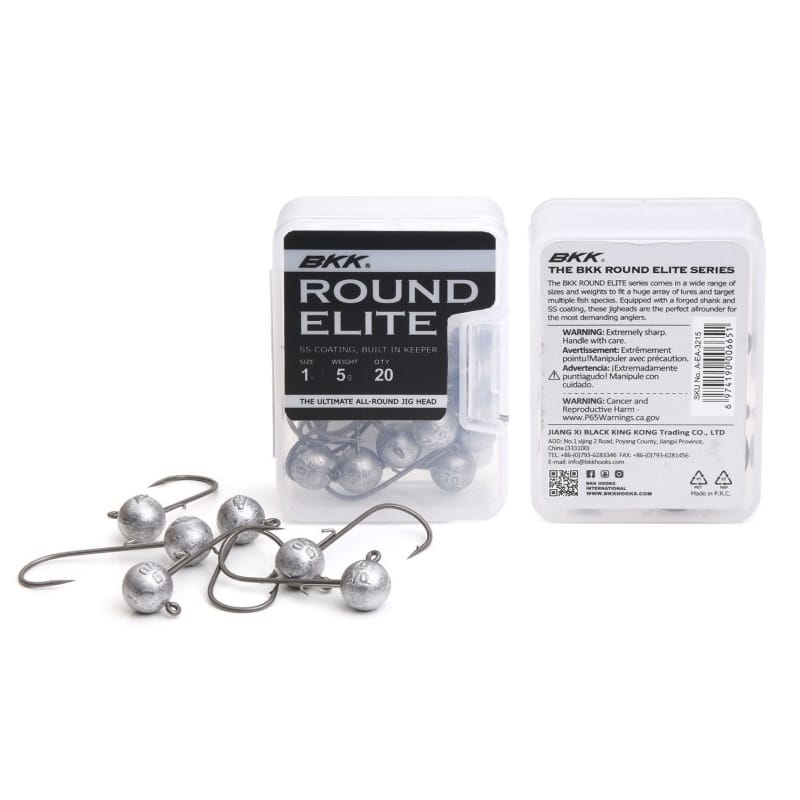 BKK Round Elite Jig Head 7g - 2/0# 20-pakning
