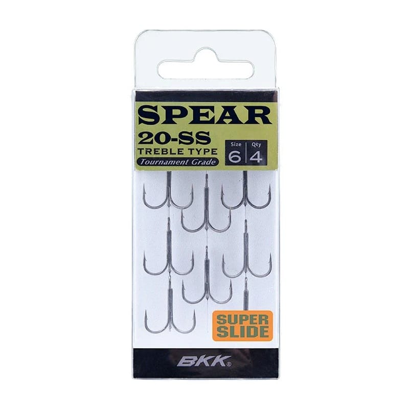 BKK SPEAR-20 SS #4 Treble Hook 8-pack
