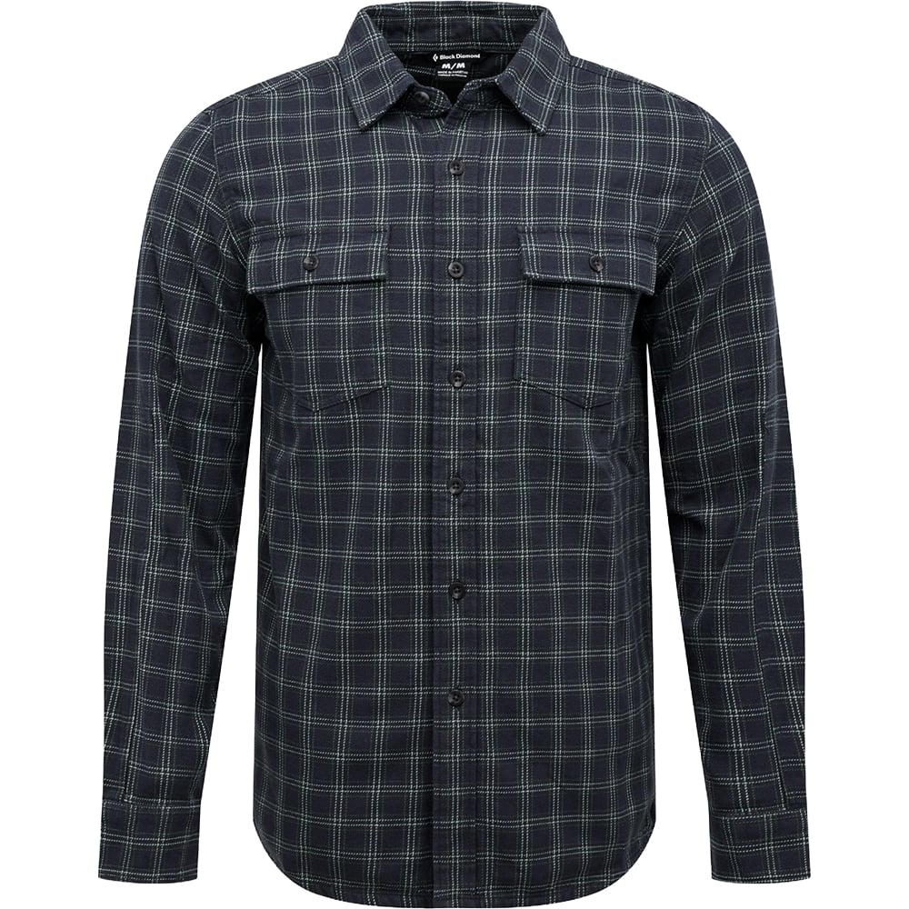 M Project Twill Ls Shirt Charcoal-Citron