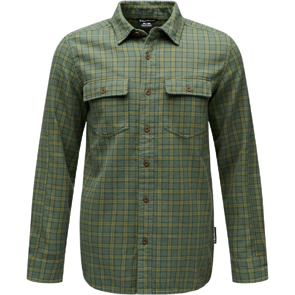M Project Twill Ls Shirt Laurel Green-Sulphur Green