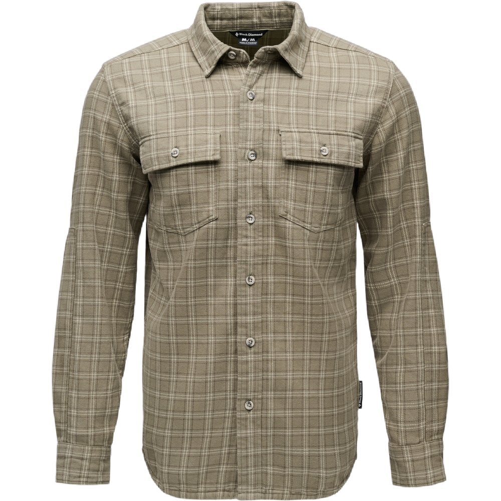 M Project Twill Ls Shirt Pine Smoke-Chalk
