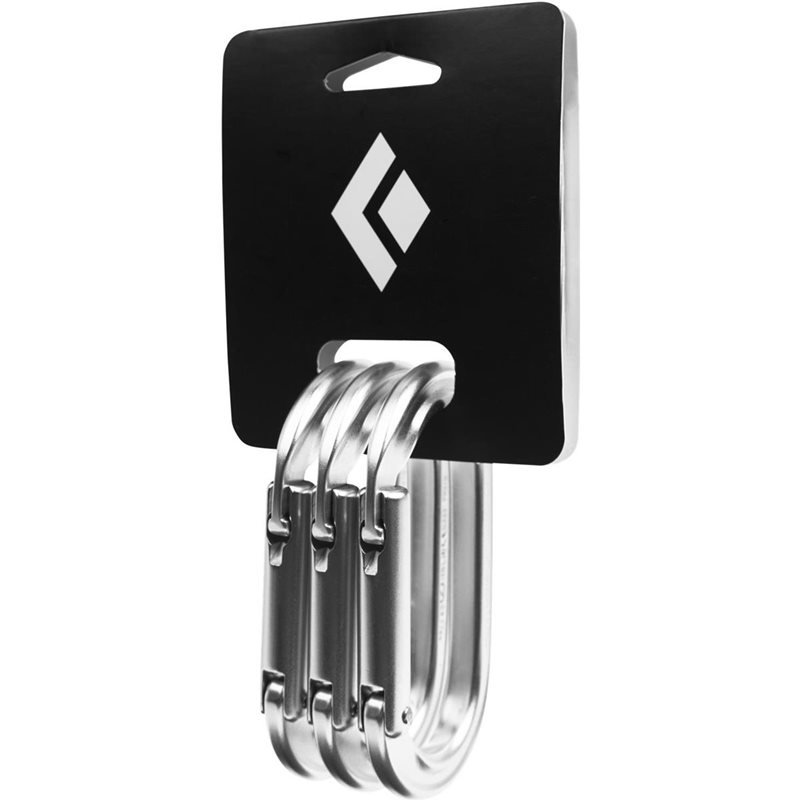Oval Keylock Carabiner 3-Pack