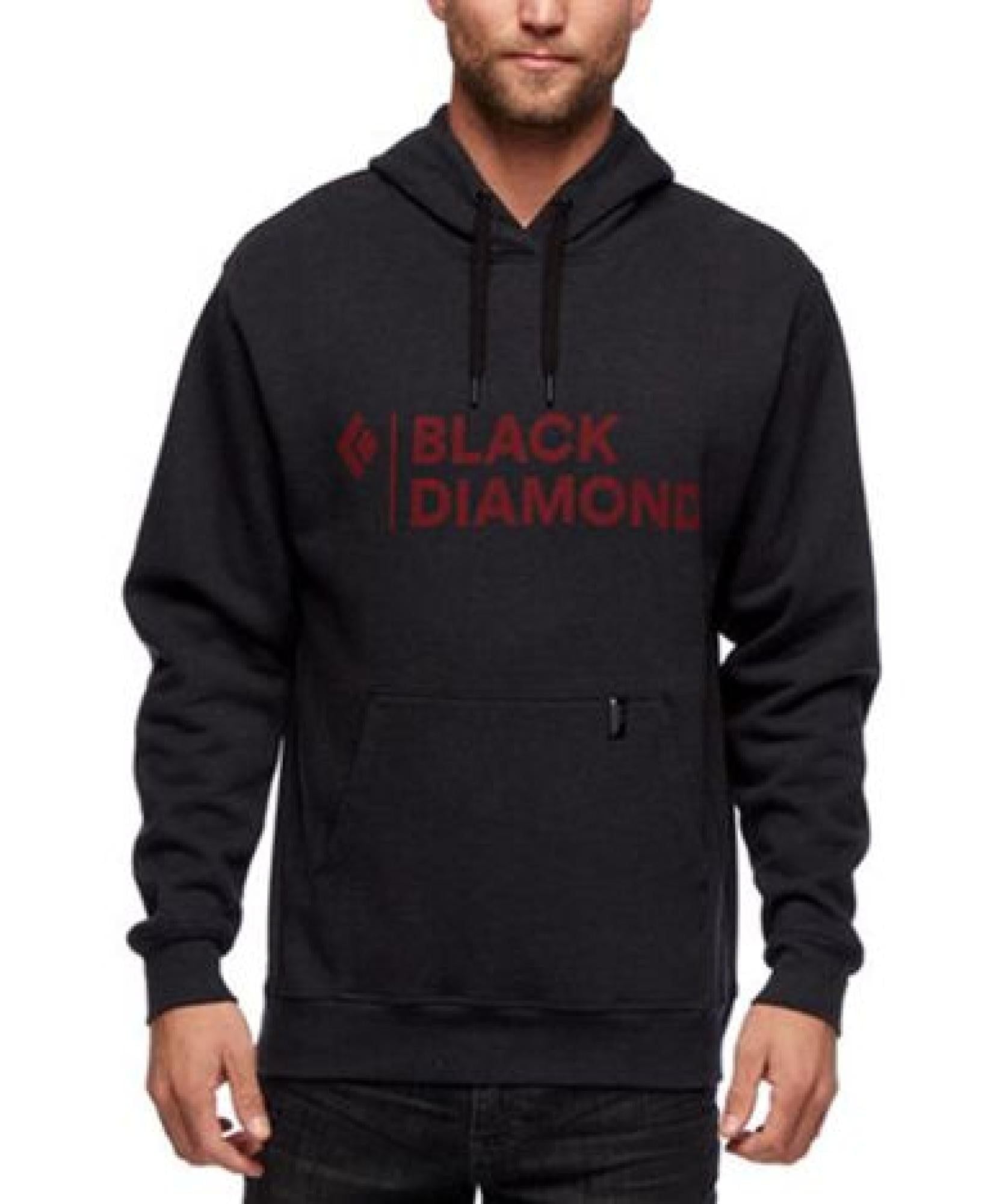 Stacked Logo Hoody Black Heather
