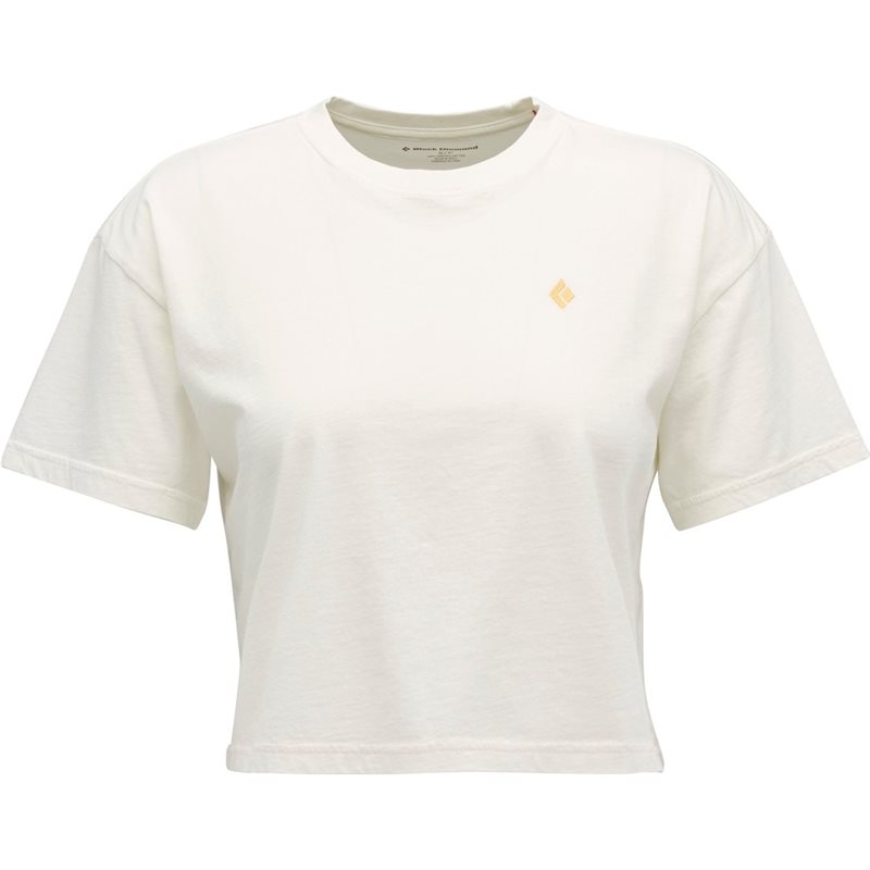 W Diamond Crop Ss Tee Off White