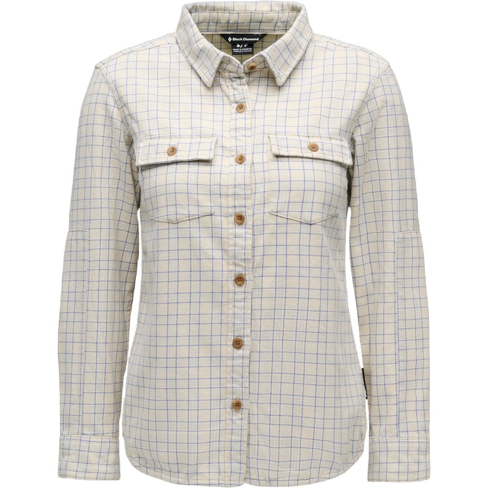 W Project Twill Ls Shirt Chalk-Fog Blue