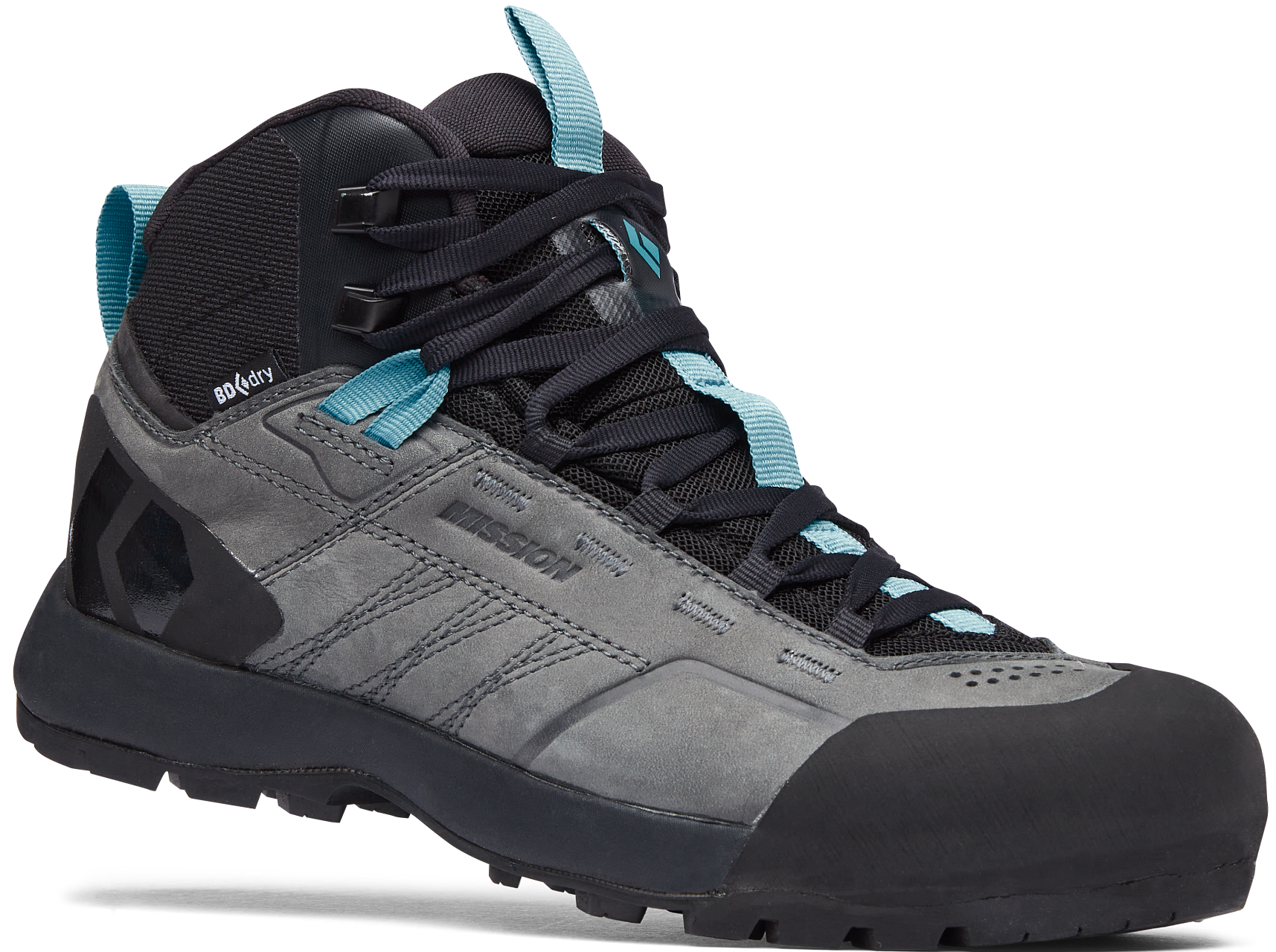 W's Mission Leather Mid WP Approach Shoes Steel Grey/Costal Blue