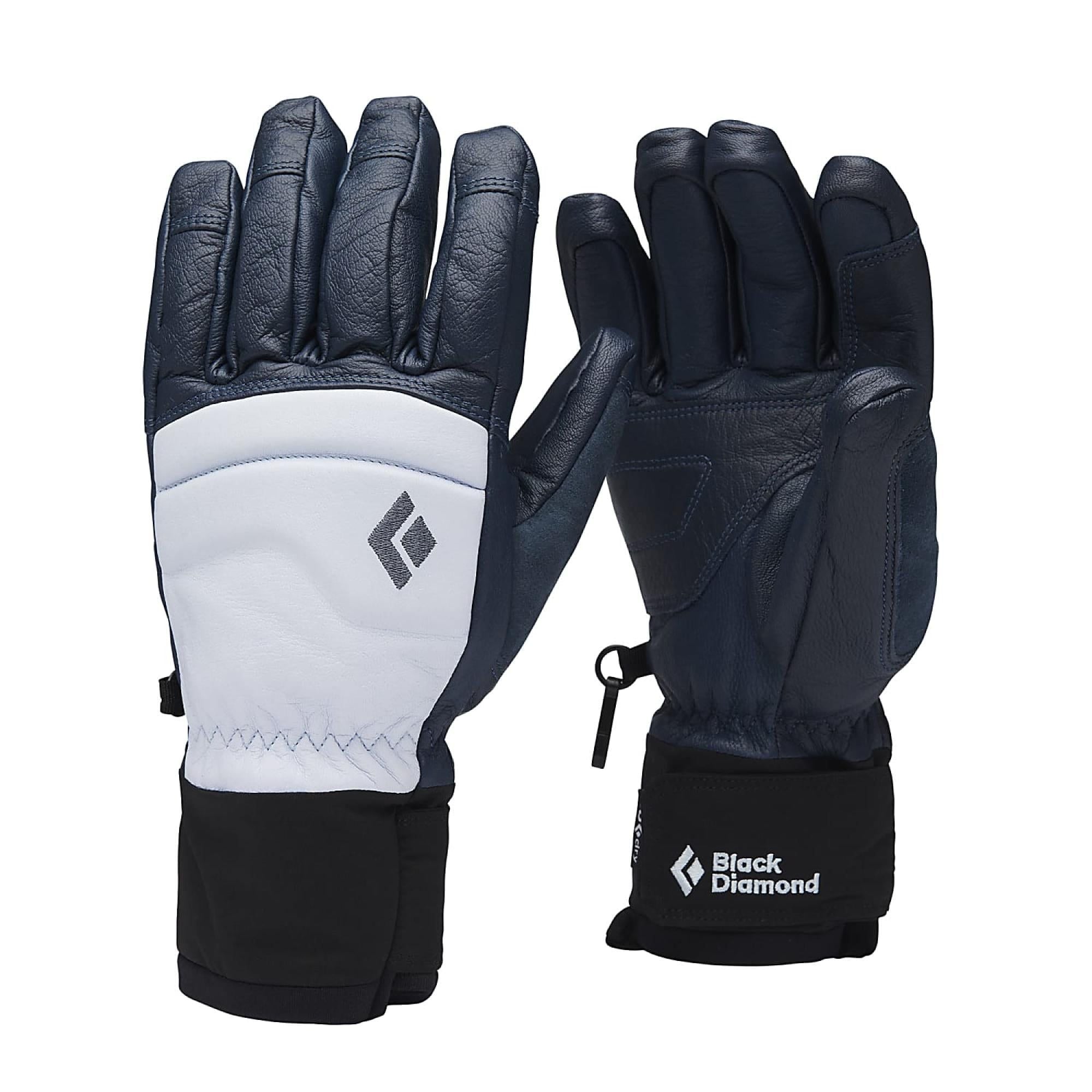 W Spark Gloves Charcoal - Belay Blue