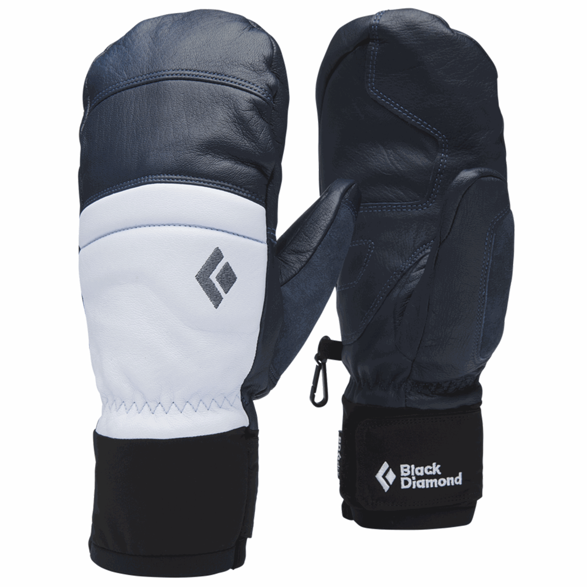 W Spark Mitts Charcoal - Belay Blue