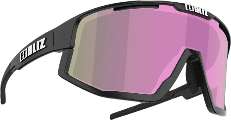 Fusion Small Matt Black + Violet w Blue Multi