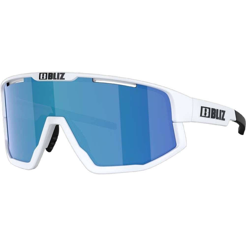 Fusion Small Matt White with Brown/Blue Multi