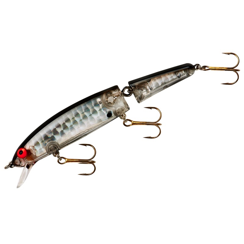 Bomber 15J Jointed Long A 17g 12cm - Silver Prisma Black Back