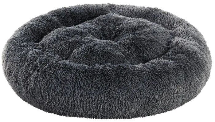 Fluffy Calming Bed Dark Grey M