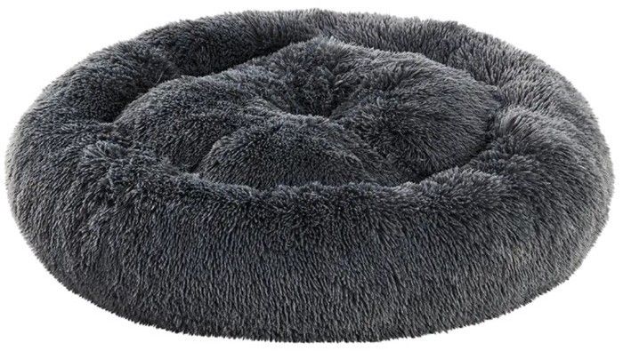 Fluffy Calming Bed Dark Grey XXL