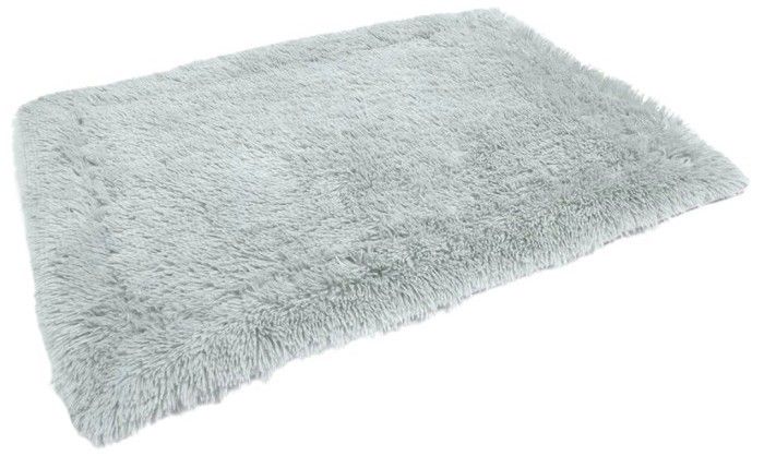 Fluffy Calming Bed Rectangle L Light Grey