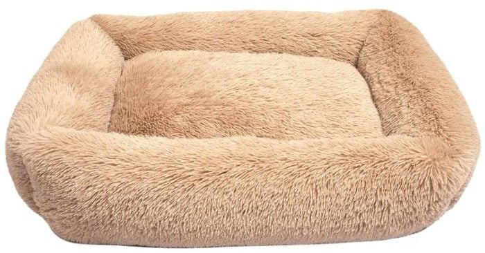Fluffy Calming Bed Rectangle XL Beige