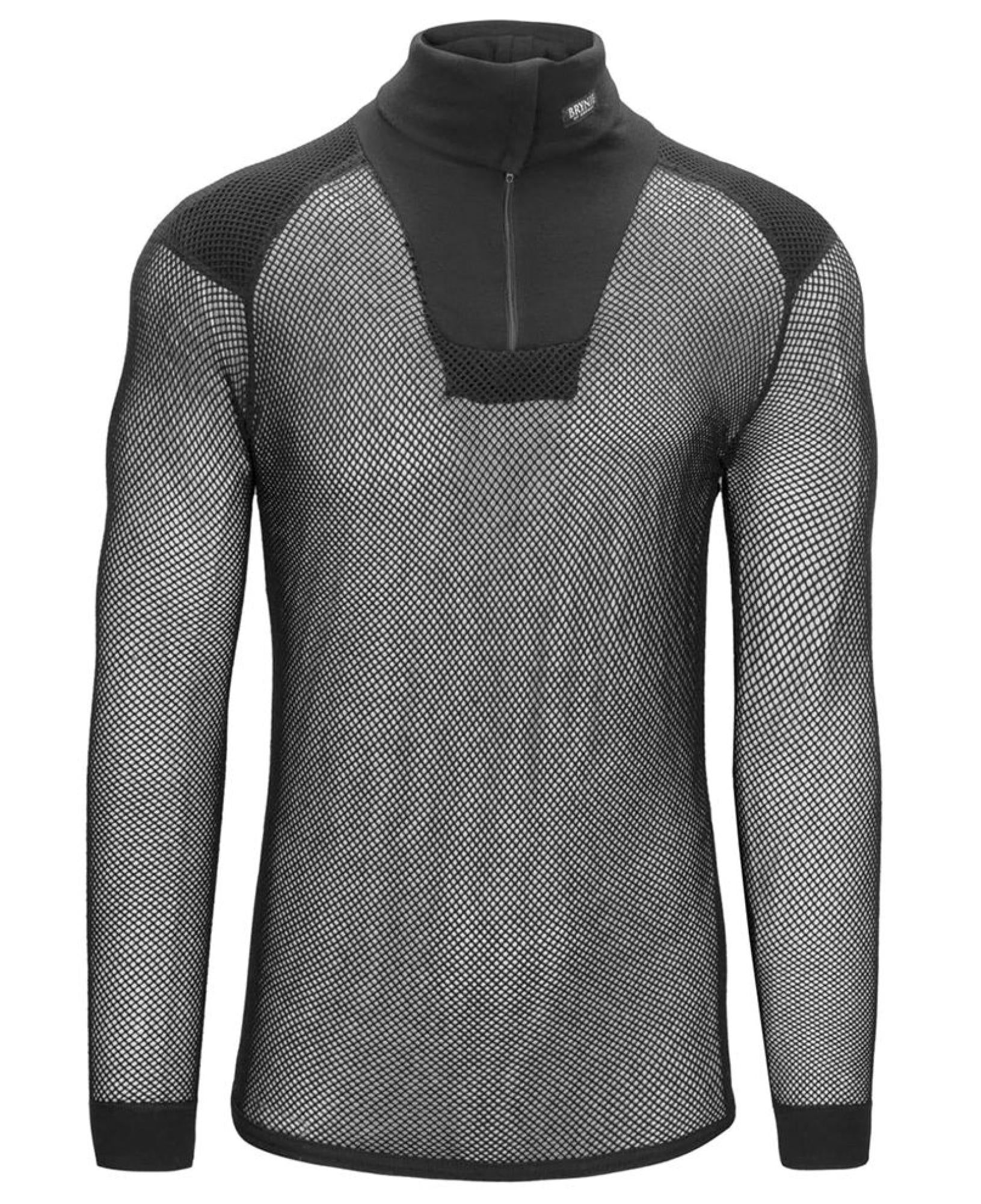 Super Thermo Zip Polo w/inlay Black
