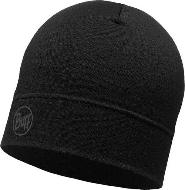 Lightweight Merino Wool Hat Solid Black
