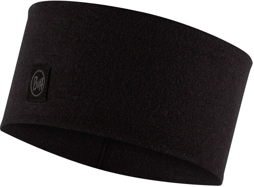 Merino Wide Headband Solid Black