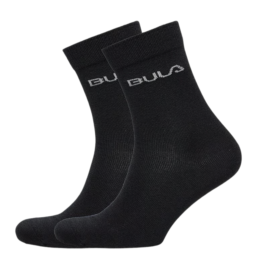 2Pk Light Wool Sock Black