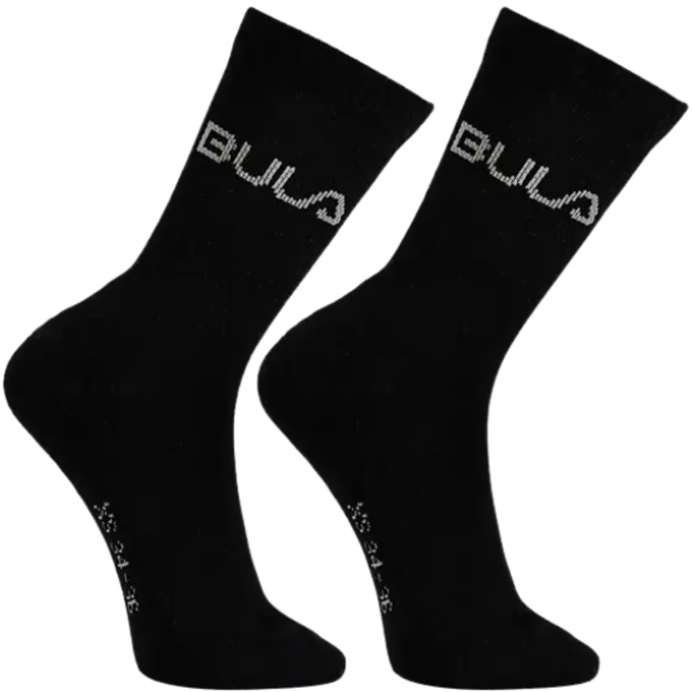 2Pk Wool Socks Junior Black