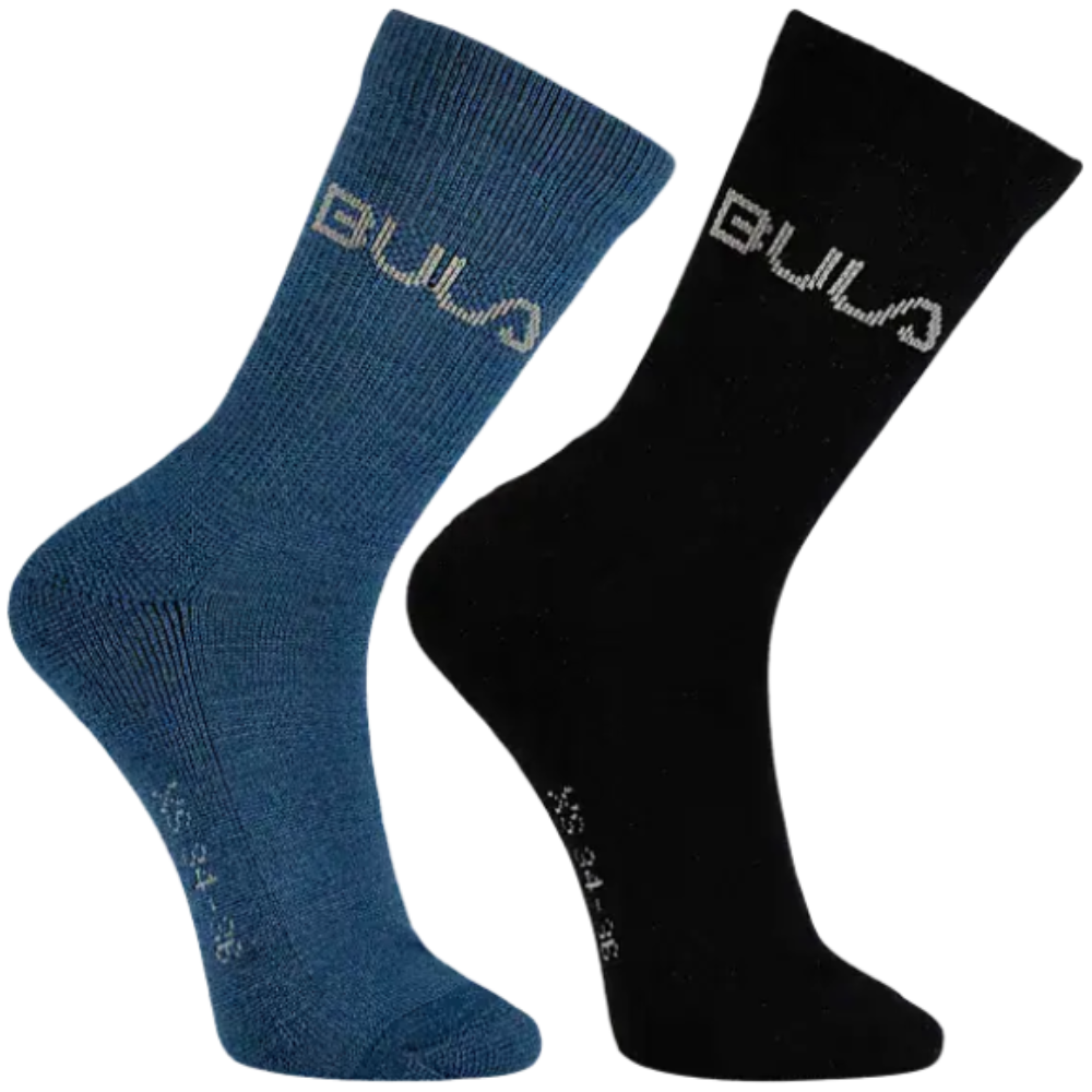 2Pk Wool Socks Junior Denim