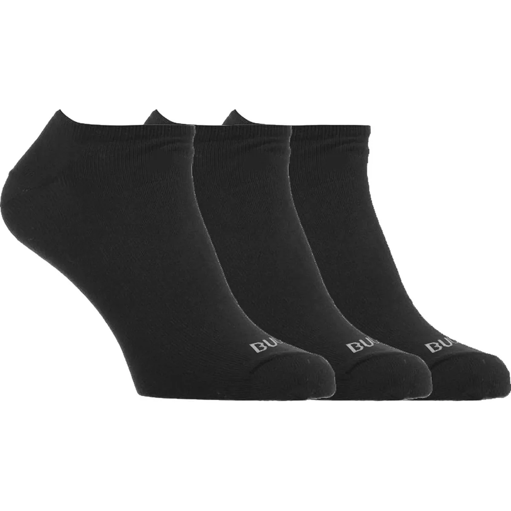 3Pk No Show Socks Black